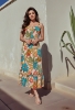 Picture of Khaki Tropical Printed Maxi Dress