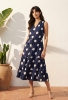 Picture of Midnight Polka Dot Sleeveless Dress