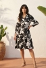 Picture of Monochrome Botanical Shirt Dress