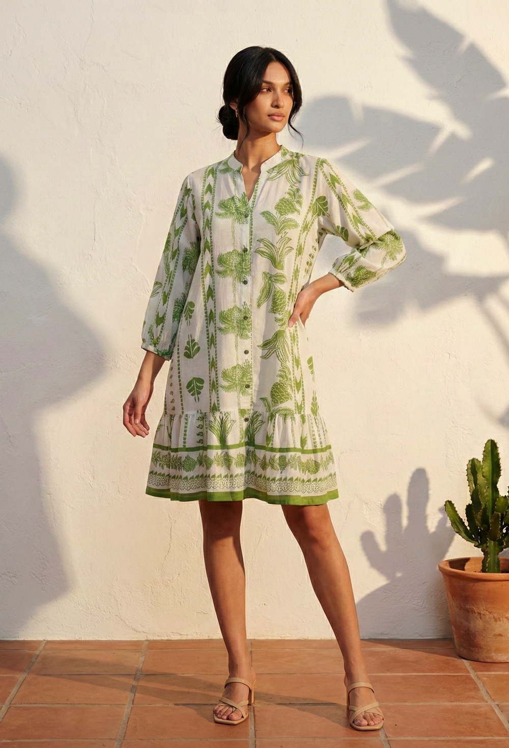 Picture of Pineapple Flowy Tiered Summer Dress
