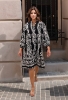 Picture of Black Ivory Border Print Shirt Dress