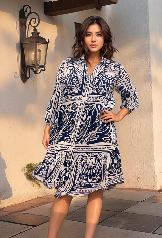 Picture of Nautical Tile Bloom Dress