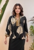 Picture of Noir Palm Blouse with Collar