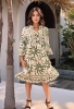 Picture of Verdant Sunburst Boho Dress